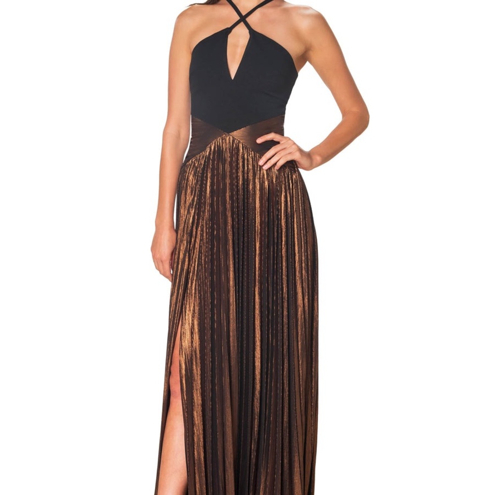 Dress The Population Tuuli Gown Black Bronze